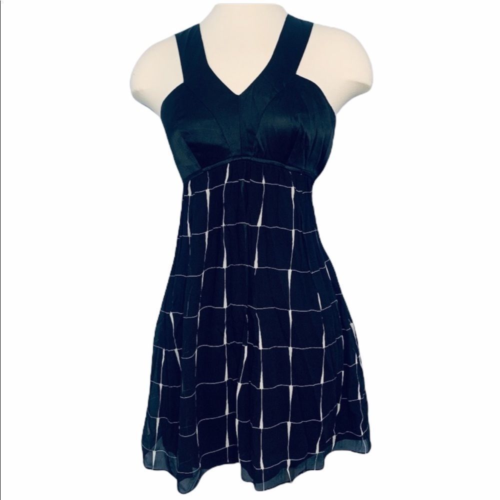 EUC Express Silk Black Halter Mini Dress XS